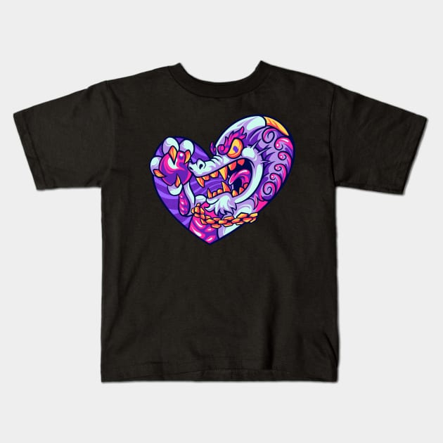 dragon in love Kids T-Shirt by spoilerinc